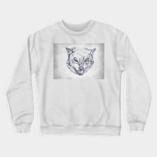 Wolf - Handmade Pencil Drawing Crewneck Sweatshirt